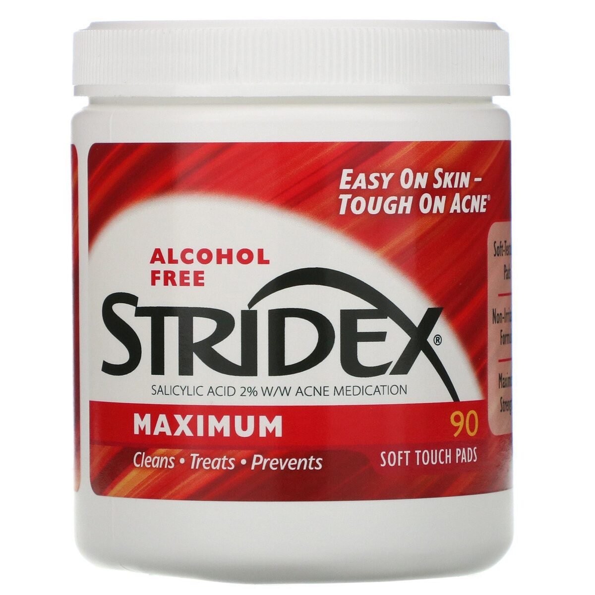 Stridex Medicated Acne Pads Maximum Strength 90 Count - Image 1