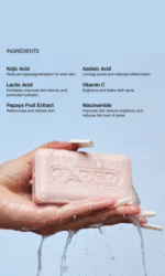 faded brightening cleansing bar, kojic acid soap