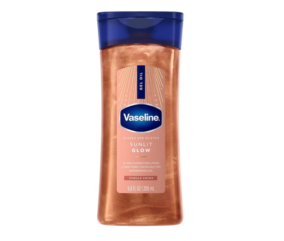 Vaseline Glazed and Glisten Sunlit Glow Body Gel Oil in Abuja Nigeria