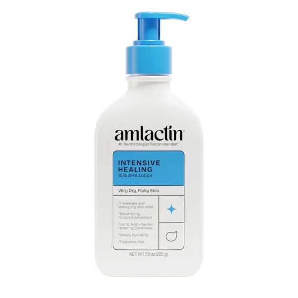 Amlactin Intensive Healing Lotion with 15% Lactic Acid AHA, 7.9oz - 225g